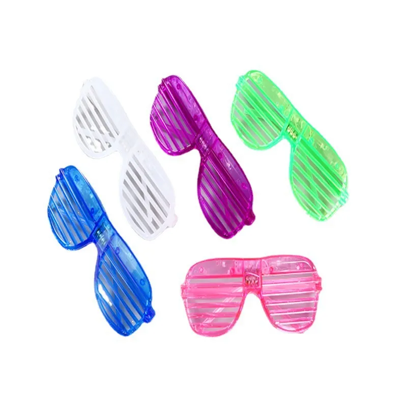 Fashion Shutters Shape LED Flashing Light Up kids Toys Christmas Party Supplies Decoration Glowing Glasses G0713