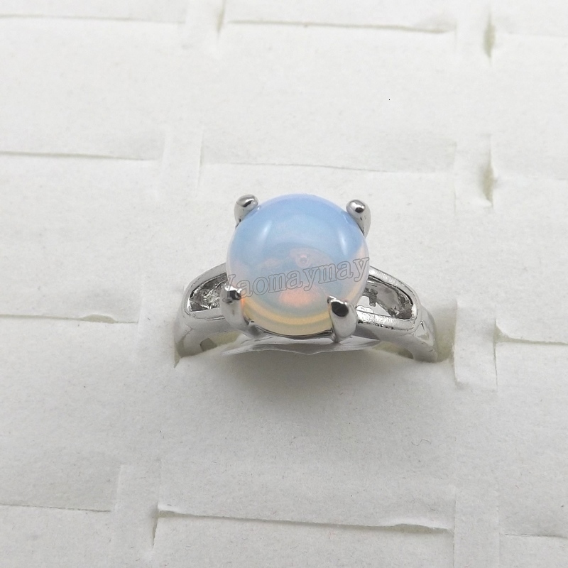 Wedding Rings Natural Opal Stone Rings Fashion Jewelry Women's Ring Bague 50pcs 230713