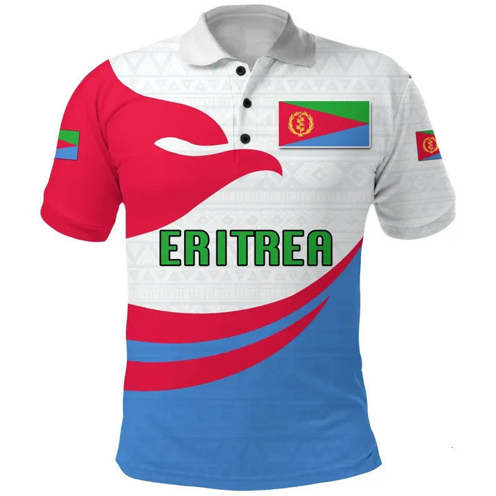 Mens Polos Summer Eritrea Polo Shirt Men High Quality Short Sleeve Breathable Top Business Casual Poloshirt for 230713