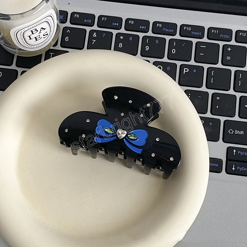 Large Bowknot Acetate Hair Claw Nonslip Hair Clip Strong Hold Clamps Fashion Hair Accessories for Women and Girls