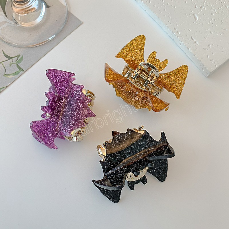 Halloween Bat Claw Clip Alloy Hair Clip Headwear Hair Accessories for Women Girls Festival Party Supplies
