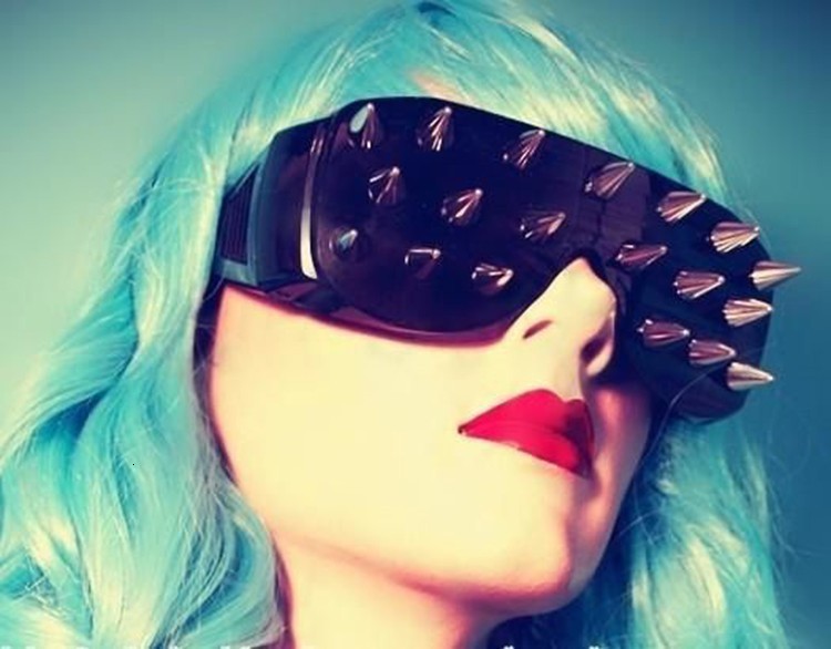 Sunglasses JackJad Rivet Spike Decoration Wild Rock SteamPunk Sunglasses Goggles Cool Fashion Stage Bar Party Sun Glasses De Sol 230712