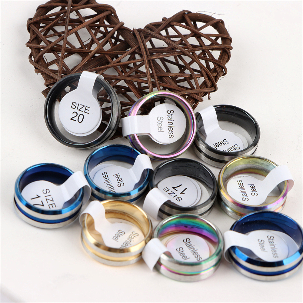 Wedding Rings 20Pcs/Lot Fashion Stainless Steel Ring For Men Women Simple Mix Style Silver Color Jewelry Party Engagement Gifts 230713
