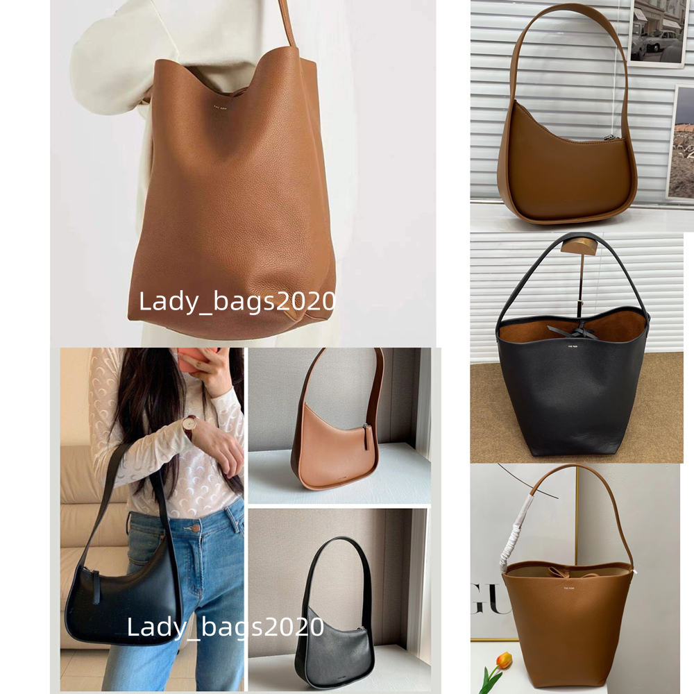 Pillow Bucket Bag Axillary Half Moon Bags Large Capacity Handbag Smooth Leather Luxury Women Designer Totes Flat Shoulder Strap Closure Clutch Minimalist Purse