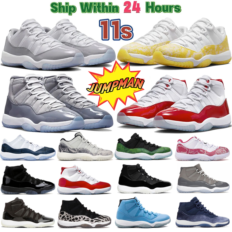 High 11 Basketball Shoes Cement Cool Grey Cherry 11s Sneakers Jubilee Pure Violet Animal Instinct Pantone Low University Blue Men Women Sports Trainers 36-47