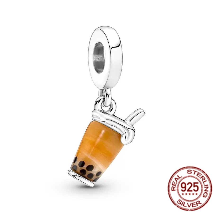 925 Sterling Silver Charm Happy Birthday Birthday Cake Balloon Beer Dangle Charm Bead Fit S925 Snake Bracelet Women Jewelry Gift