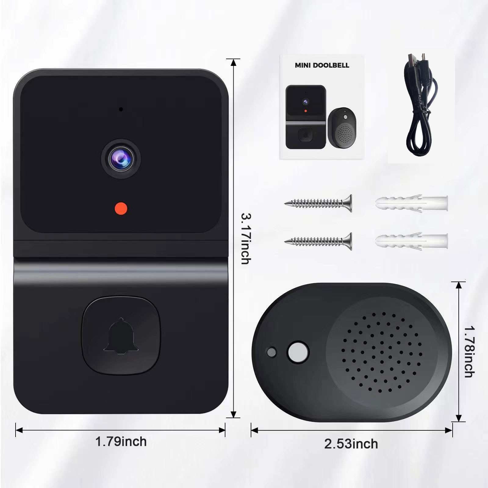 Doorbells WiFi Video Doorbell Smart Home Wireless Security Protection Camera Ring Door Bell Intercom Night Vision Rechargeable Kement APP 230712