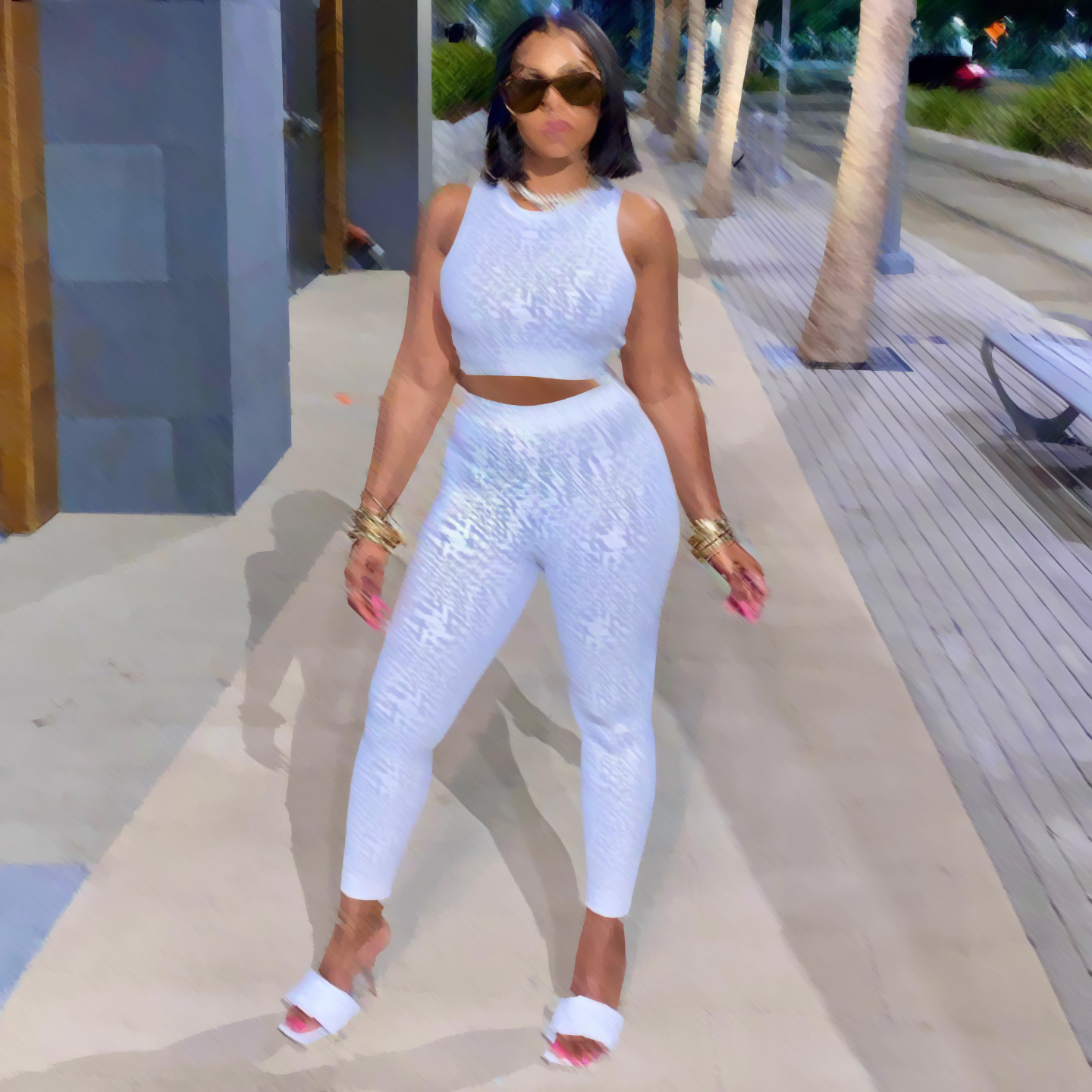 Women's Tracksuits Tops Shirts and Pants Outdoor Sport Outfit Womens Summer Tracksuits Yogo Clothes Vest Letter Print Gym Leggings Tanks and Trou