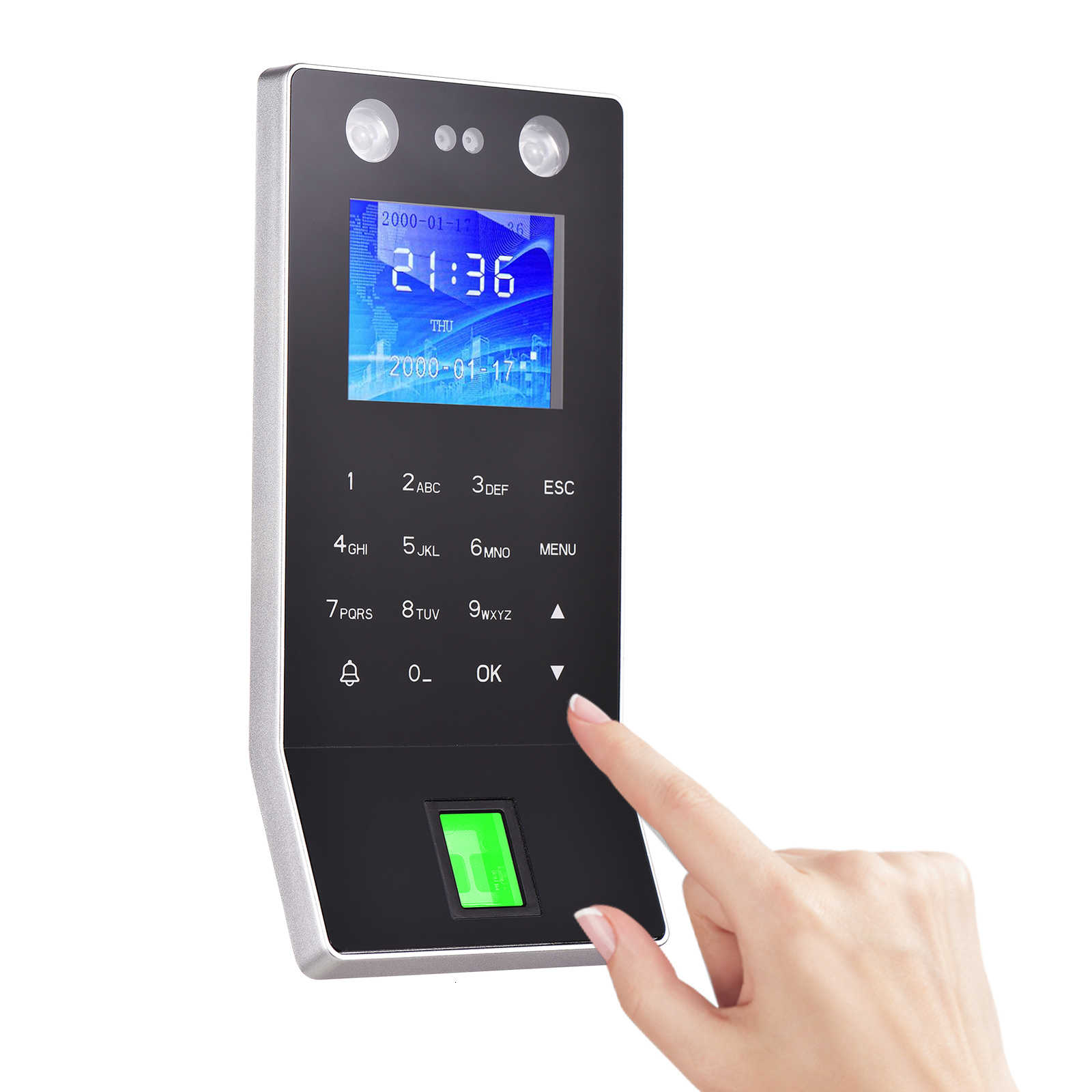 Recognition System Face Fingerprint Password Attendance Machine Access Control Time Clock Recorder ID Card Device Checking in 230712