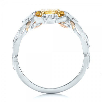 Wedding Rings Yellow Pink White Three Colors CZ Zircon Fashion Ring Wedding Rings For Women Birthday Stone Gifts Female Party Finger Ring 230713