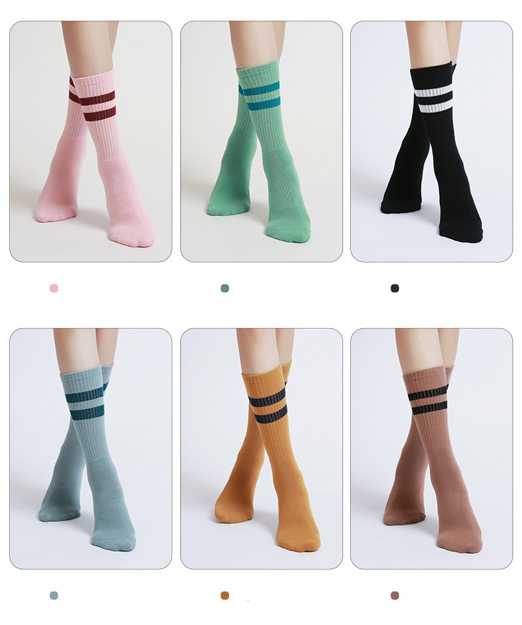 Al Winter ins Pilates stockings non-slip yoga socks cotton wholesale women's mid-tube piles thickened solid terry
