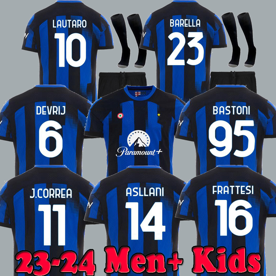 LUKAKU J.CORREA INTERS soccer jersey 22 23 24 BARELLA LAUTARO MILANS ERIKSEN Acerbi away DZEKO Gosens UNIFORMS football shirt Asllani Bellanova 2023 2024 men kids, Third away 1 patch
LUKAKU J.CORREA INTERS soccer jersey 22 23 24 BARELLA LAUTARO MILANS ERIKSEN Acerbi away DZEKO Gosens UNIFORMS football shirt Asllani Bellanova 2023 2024 men kids, Third away 1 patch