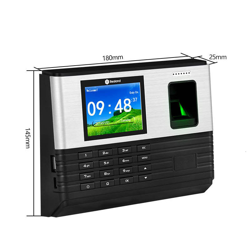 Recognition System Wifi RFID 2 8inch Biometric Fingerprint Time Attendance TCP IP USB Office Check in Realand Clock Free Software 230712