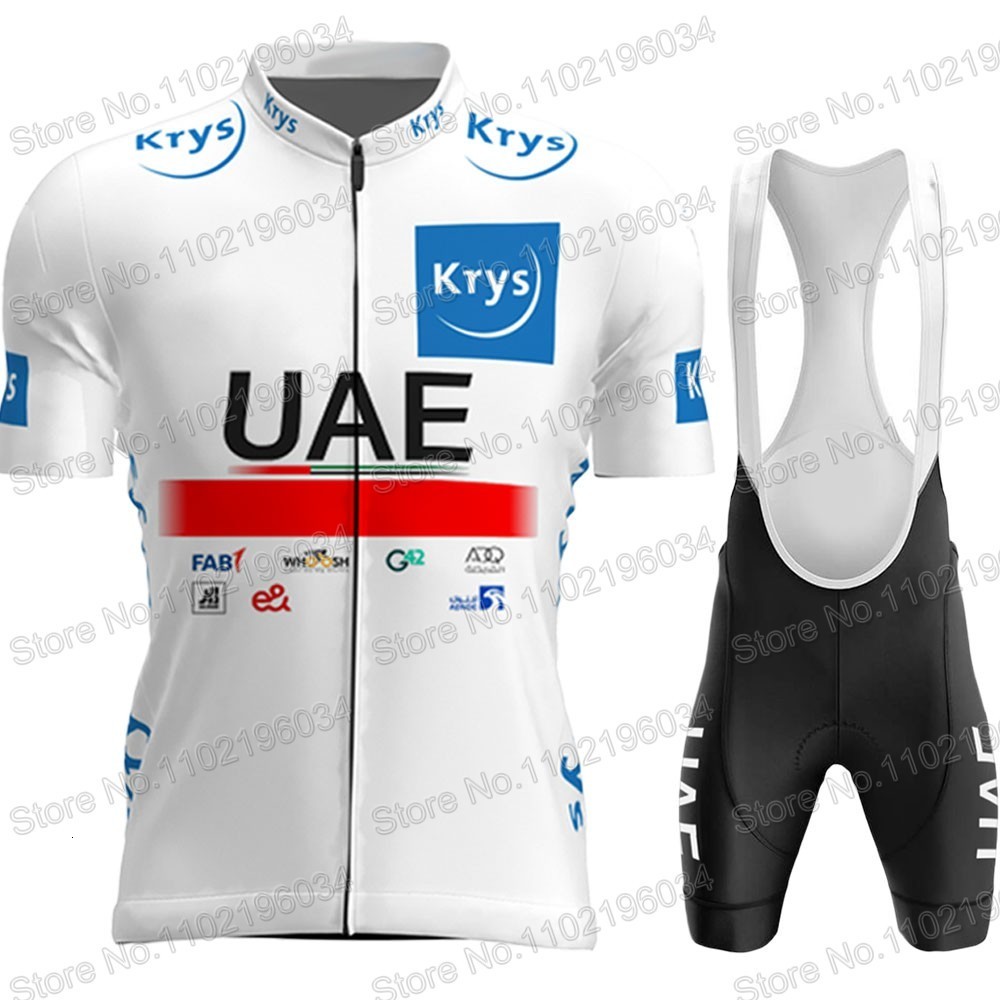 Cycling Jersey Sets TDF UAE Team Set Short Sleeve Tadej Pogacar Clothing Road Bike Shirts Suit Shorts MTB Maillot Culotte 230712