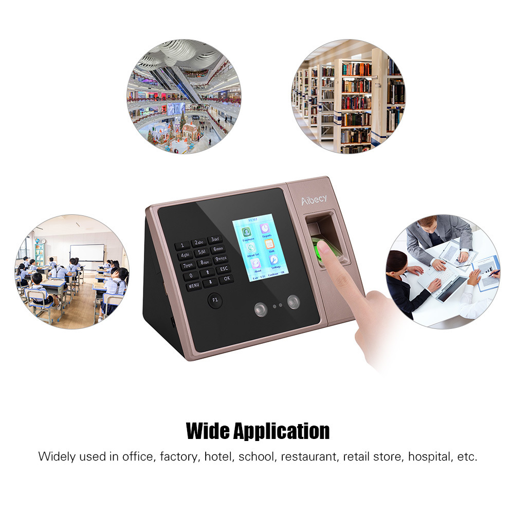 Recognition System Multi language Biometric Fingerprint Time Attendance Clock Recorder Employee Recording Device Electronic Machine 230712