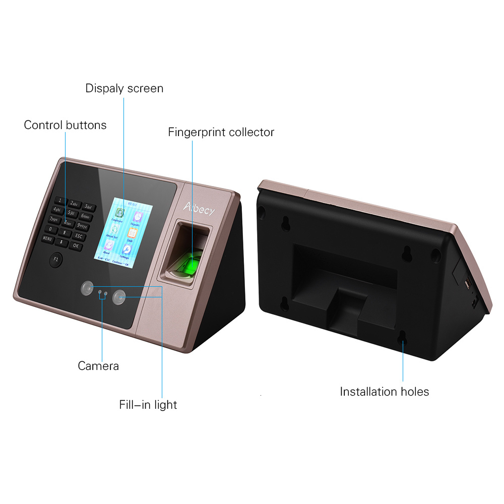 Recognition System Multi language Biometric Fingerprint Time Attendance Clock Recorder Employee Recording Device Electronic Machine 230712