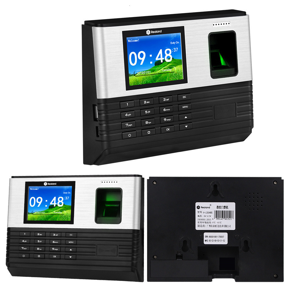 Recognition System Realand 2 8inch TCP IP WIFI Biometric Fingerprint Attendance Machine RFID Employee Check in Time Clock Recorder Password 230712
