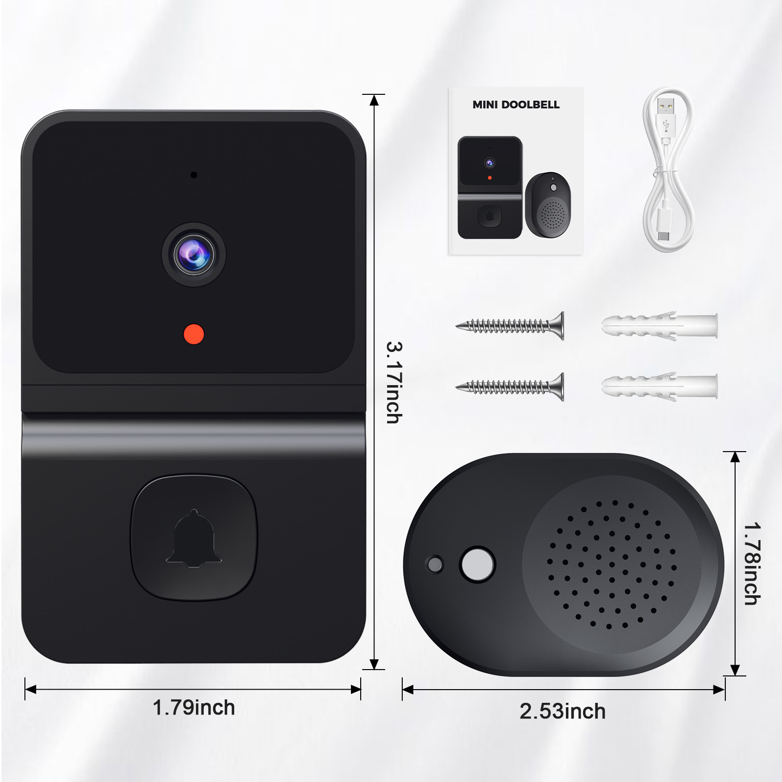 Doorbells Wireless Doorbell WiFi Outdoor HD Camera Security Door Bell Night Vision Video Intercom Voice Change For Home Monitor Phone 230712