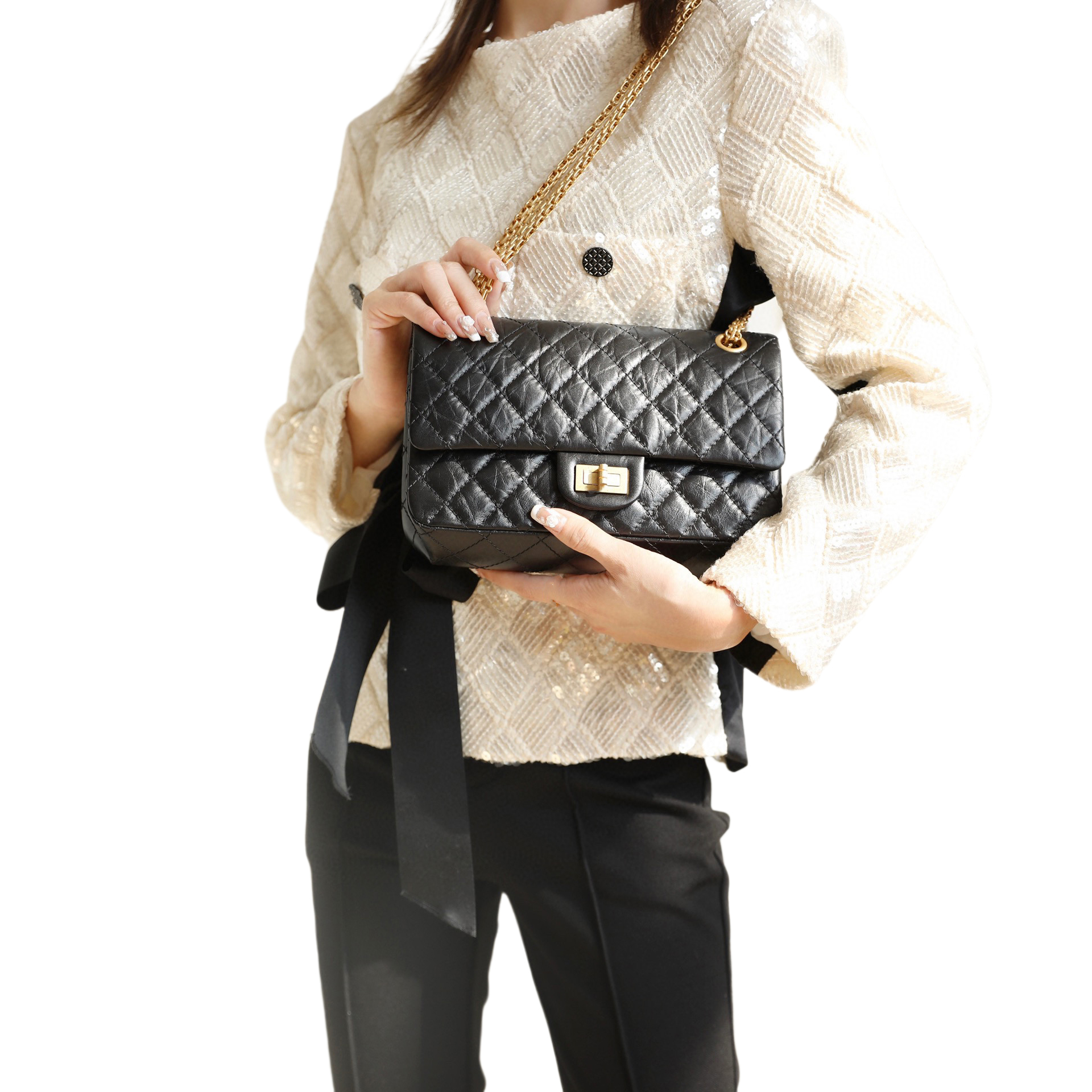 Designer Flap Bag 10A Top Quality Fashion Classic 2.55 Chain Bag Handbag Three Sizes 20 24 28cm Sheepskin Shoulder Bag Lady Luxury Crossbody Bag Purse Wallet With Box