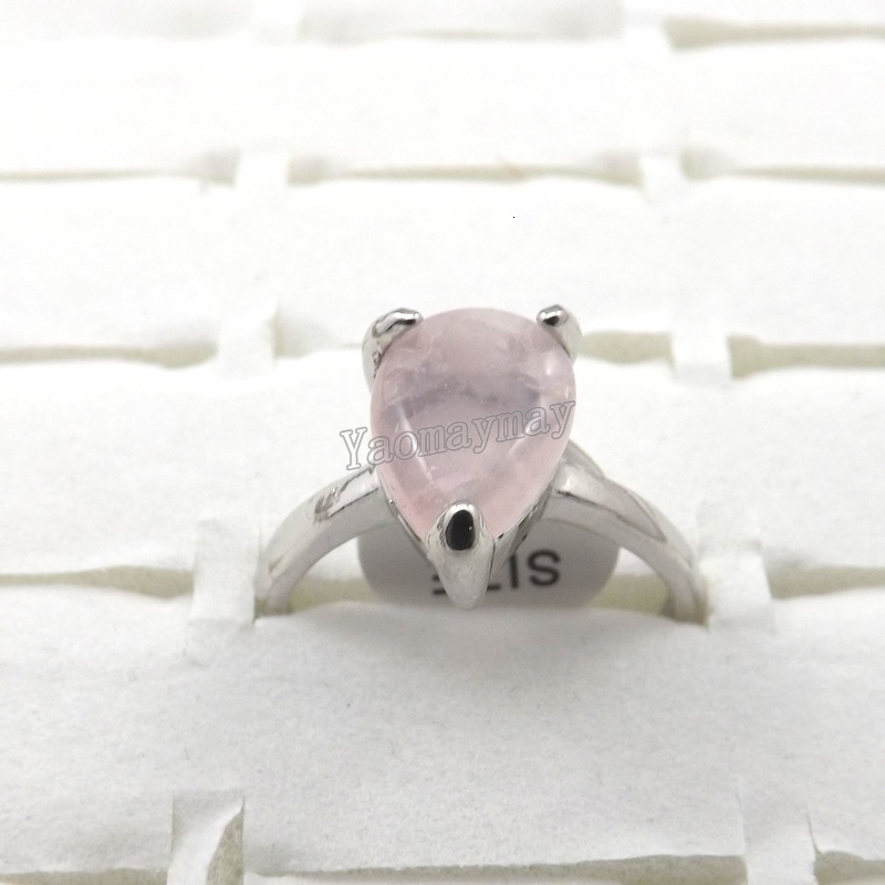 Wedding Rings Fashion Natural Light Pink Crystal Rings Women's Jewelry 50pcs Wholesale 230713