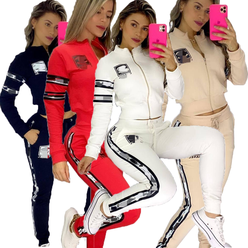 Winter Two Piece Pants Thick Tracksuit Jogging Suits Women Casual Jacket and Sweatpants Sets Free Ship