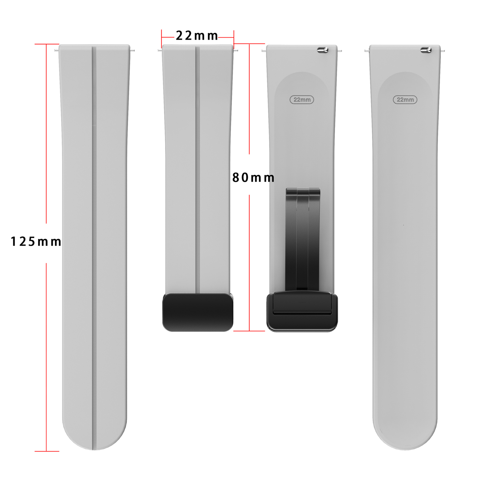 Watch Bands Magnetic Folding Buckle Band For TicWatch Pro 3 Ultra GPSLTE Silicone Strap E3 GTXGTHE2 Bracelet Accessories 230712