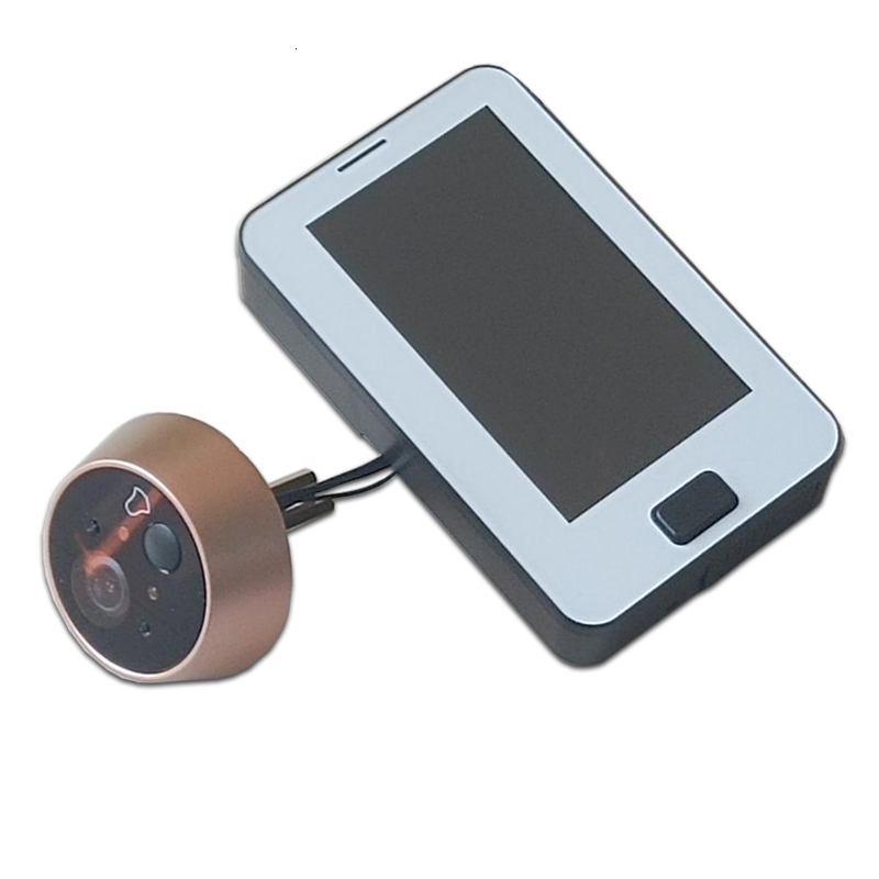 Doorbells Video Peephole Digital Door Camera Doorbell IR Night Vision 170 Degree Angle 4 3 Inch Monitor Smart Home Visual Cat Eye 230712