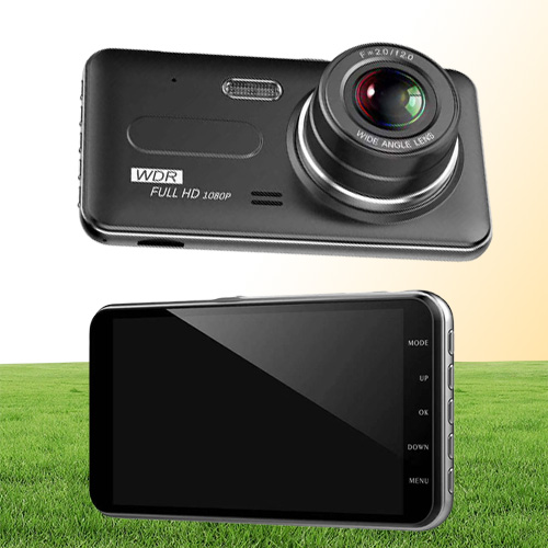 D207 Car DVR Camera 4quot Dual Lens Night Vision Rear View Camera GSensor Dash Cam Video Recorder Registrar Parking Monitor
