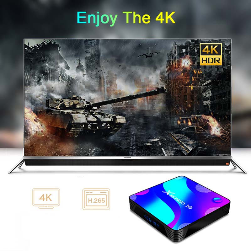 X88PRO10 Transpeed Android 10 TV BOX 2.4G&5.8G Wifi 4k 3D TV receiver Media player HDR+ High Qualty Very Fast Box