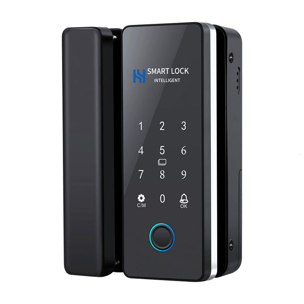 Recognition System Smart Phone Hahalock APP Fingerprint Lock Bluetooth Sliding Glass Door Electronic IC Card with Attendance Record 230712