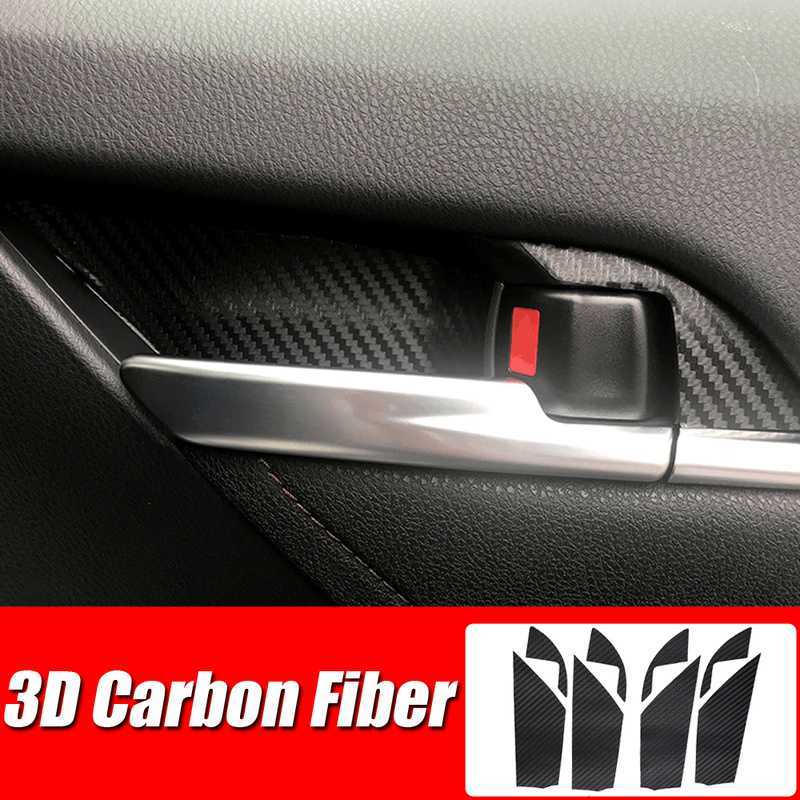 Car Interior Kits Trim Stickers Black Carbon Fiber Style 3D Car Stickers Film Decor Accessories for Toyota Camry 2018-2021 LHD