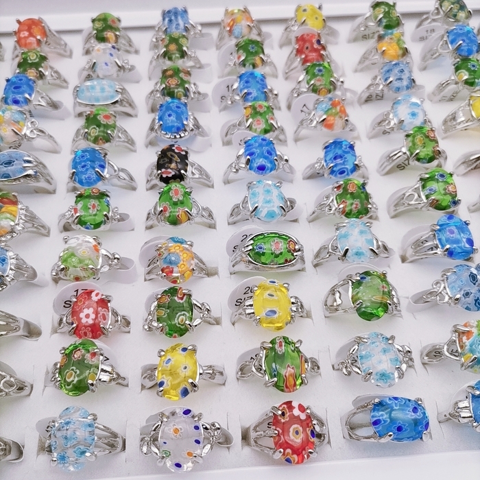 Wedding Rings 30pcs Rings for Men and Women Vintage Colored Stone Charm Party Ring Fashion Jewelry Love Wedding Bohemia Gifts Wholesale 230713