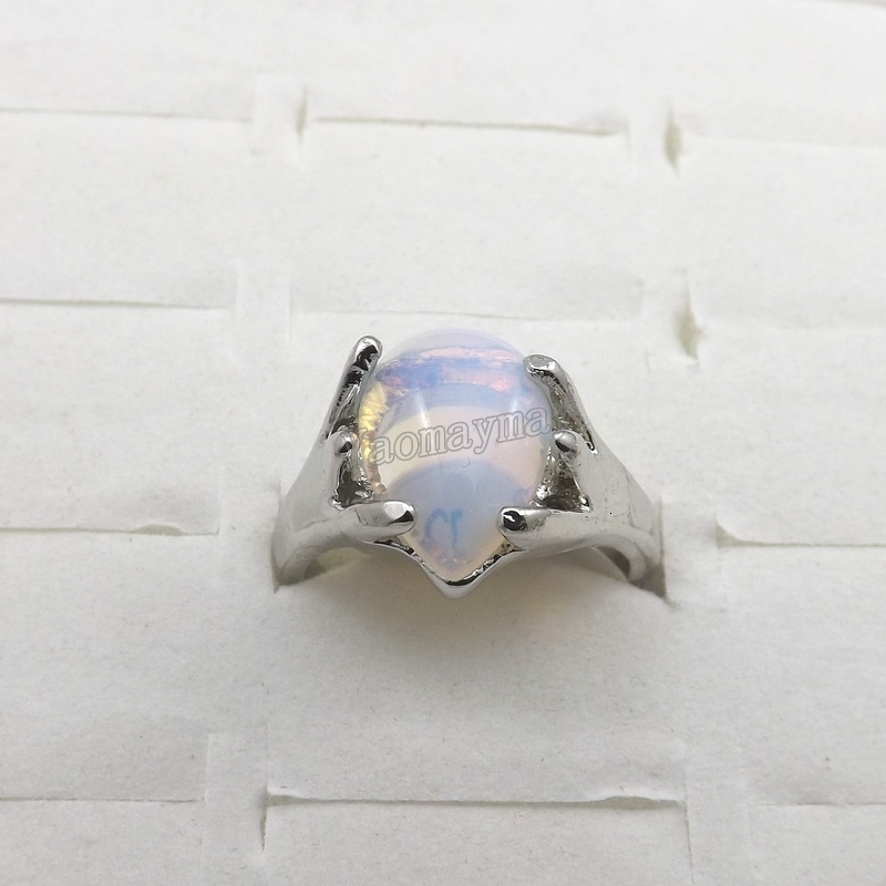 Wedding Rings Natural Opal Stone Rings Fashion Jewelry Women's Ring Bague 50pcs 230713