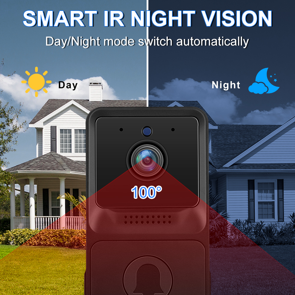 Doorbells Elecpow Mini Wireless WiFi Video Doorbell Camera Smart Home Door Bell Kits with Cloud Storage Night Vision Security 230712