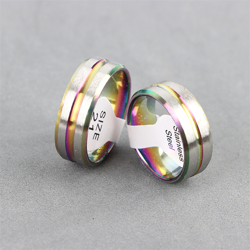 Wedding Rings 20Pcs/Lot Fashion Stainless Steel Ring For Men Women Simple Mix Style Silver Color Jewelry Party Engagement Gifts 230713