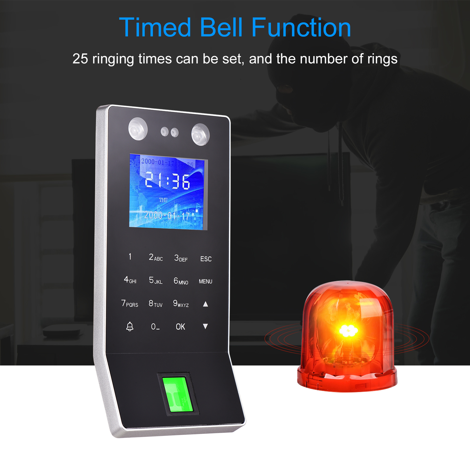 Recognition System Face Fingerprint Password Attendance Machine Access Control Time Clock Recorder ID Card Device Checking in 230712