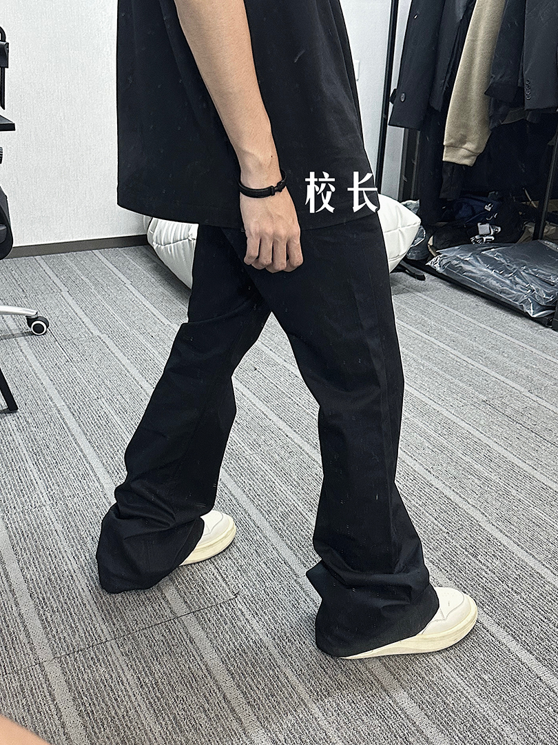 Black Flared Fit Casual Suit Washed Flared Washed Jeans for Men Pants Flared 22FW Denim Jeans Loose Fitting Fit Straight Washed Flared Jeans Men Jeans