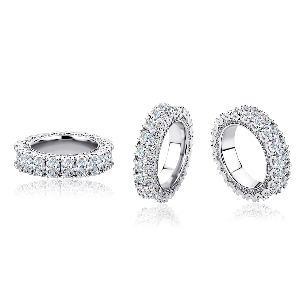 Wedding Rings TOPGRILLZ Womens Ring Full Iced Out Micro Pave Cubic Zirconia Simple Rings Wedding Rings Hip Hop Jewelry For Gift 230713