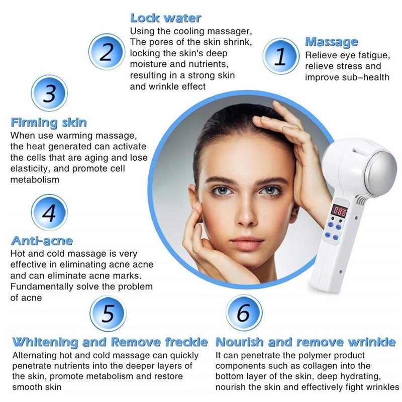 Face Care Devices Device Cold Hammer Cryo Blue P on Acne Treatment Skin Beauty Massager Rejuvenation Machine 230712