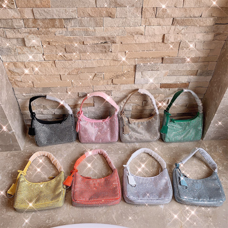 Designer Bag Crystal Hobo Bag Nylon Women's Shoulder Bag Crossbody Bag Cute classic tote bag full of drill Underarm bag 8 colors, Blue
Designer Bag Crystal Hobo Bag Nylon Women's Shoulder Bag Crossbody Bag Cute classic tote bag full of drill Underarm bag 8 colors, Blue