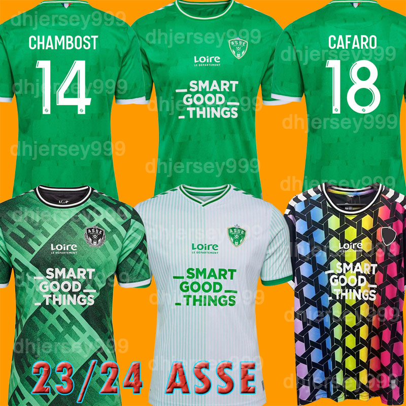 23 24 maillots AS Saints Etienne Soccer Jerseys green goalkeeper maillot Etienne KRASSO CHAMBOST LOBRY WADJI Football shirts equipment boutique des verts, 23 24 home 
23 24 maillots AS Saints Etienne Soccer Jerseys green goalkeeper maillot Etienne KRASSO CHAMBOST LOBRY WADJI Football shirts equipment boutique des verts, 23 24 home