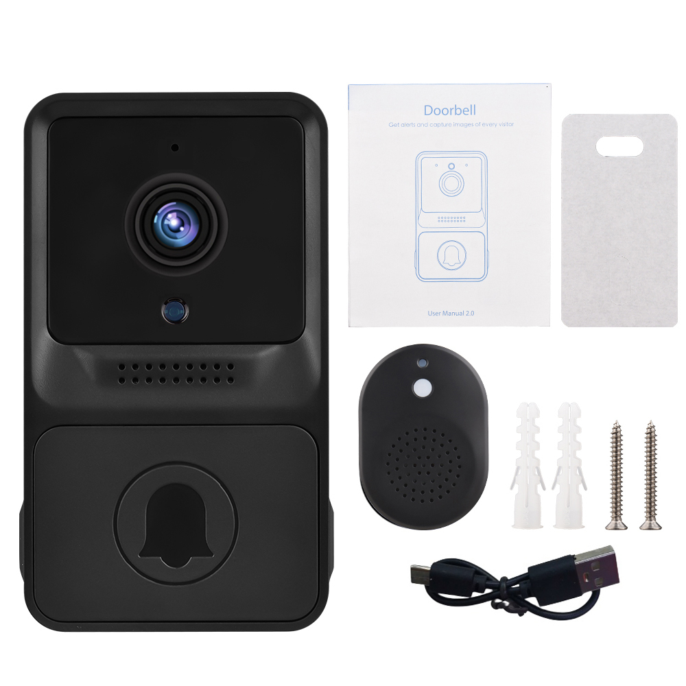 Doorbells HD High Resolution Visual Smart Security Doorbell Camera Wireless Video with IR Night Vision Real Time Monitoring 230712