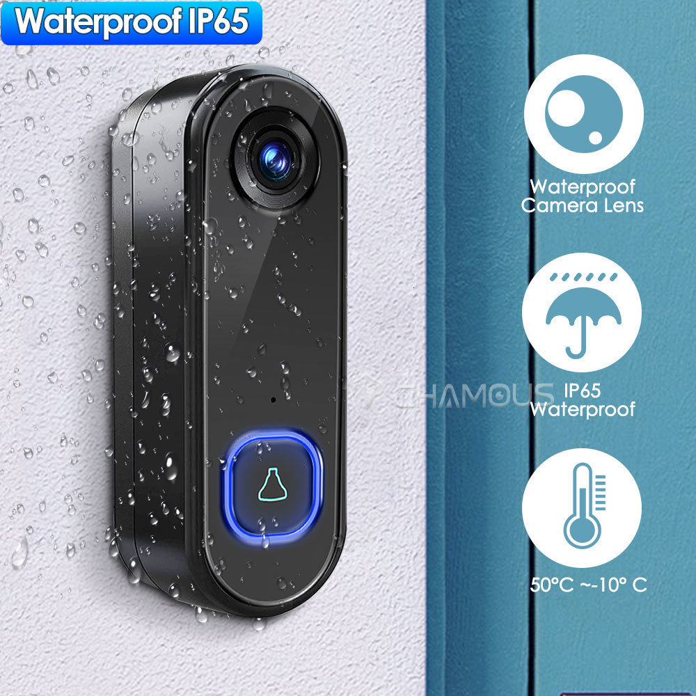 Doorbells TUYA Video Doorbell WiFi Wireless Outdoor Door Bell Camera AC DC Power 1080P Phone Waterproof IP65 Alexa Google Home 230712