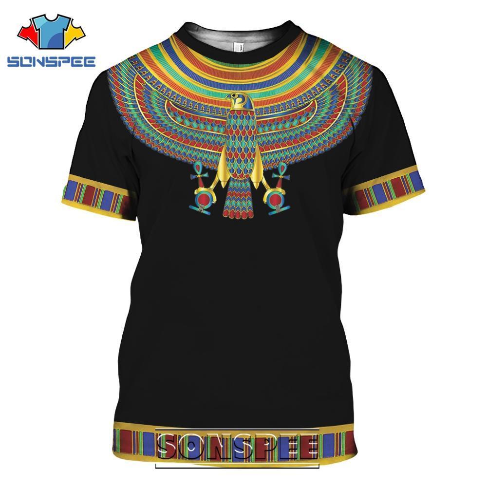 Men's T-Shirts Summer Men's T-Shirt Casual 3D Printing Ancient Egypt Eye of Horus Egyptian Symbol T-Shirt Men's Women's Short Slee
