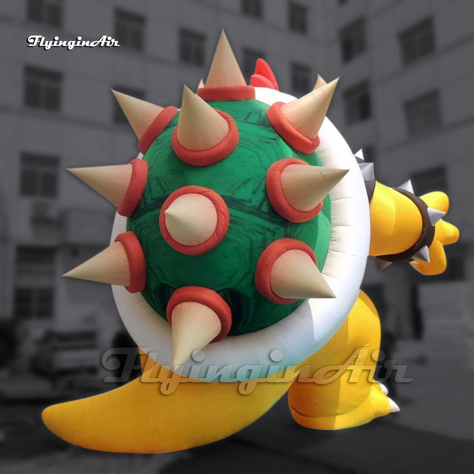 Fantastic Large Inflatable King Bowser Koopa Cartoon Character Air Blow Up Evil Turtle For Comic Show
