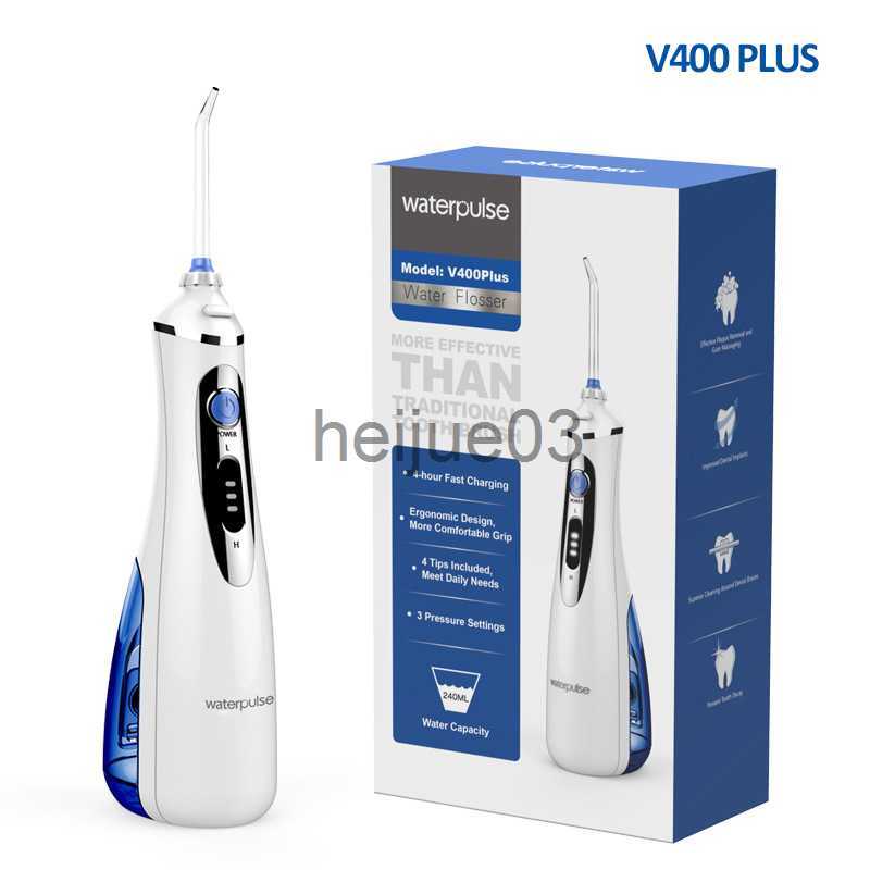 Teeth Whitening Waterpulse V400 Oral Irrigator Water Flosser Electric Oral Irrigator Mouth Cleaning Dental Irrigator Portable Water Floss Plus x0714