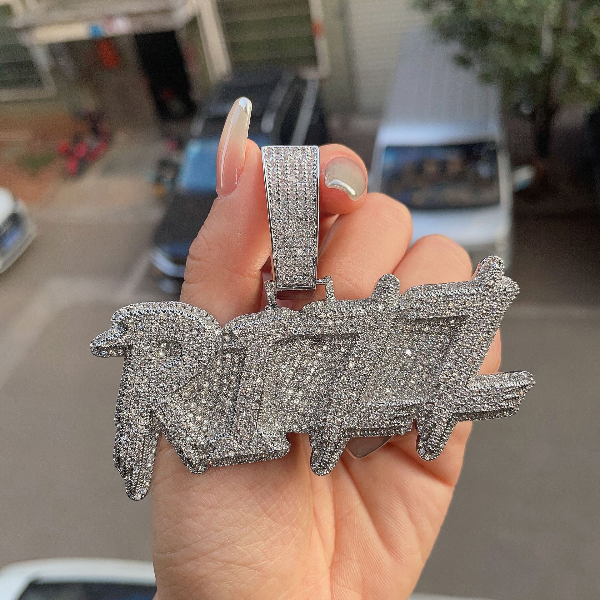 Designer Jewelry Iced Out Jewelry Custom Necklace Pendant Initial Hip Hop 925 Silver Custom Pendant
