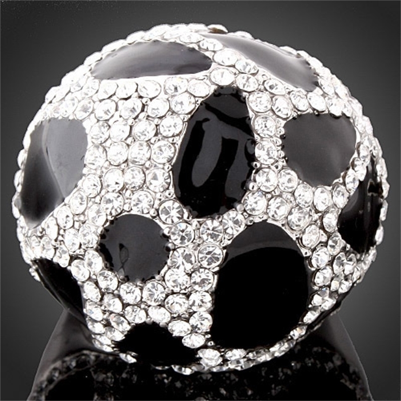Wedding Rings CHRAN Fashion Silver Plated Enamel Crystal Rings for Women Wholesale Ladies Party Jewelry Gift 230713