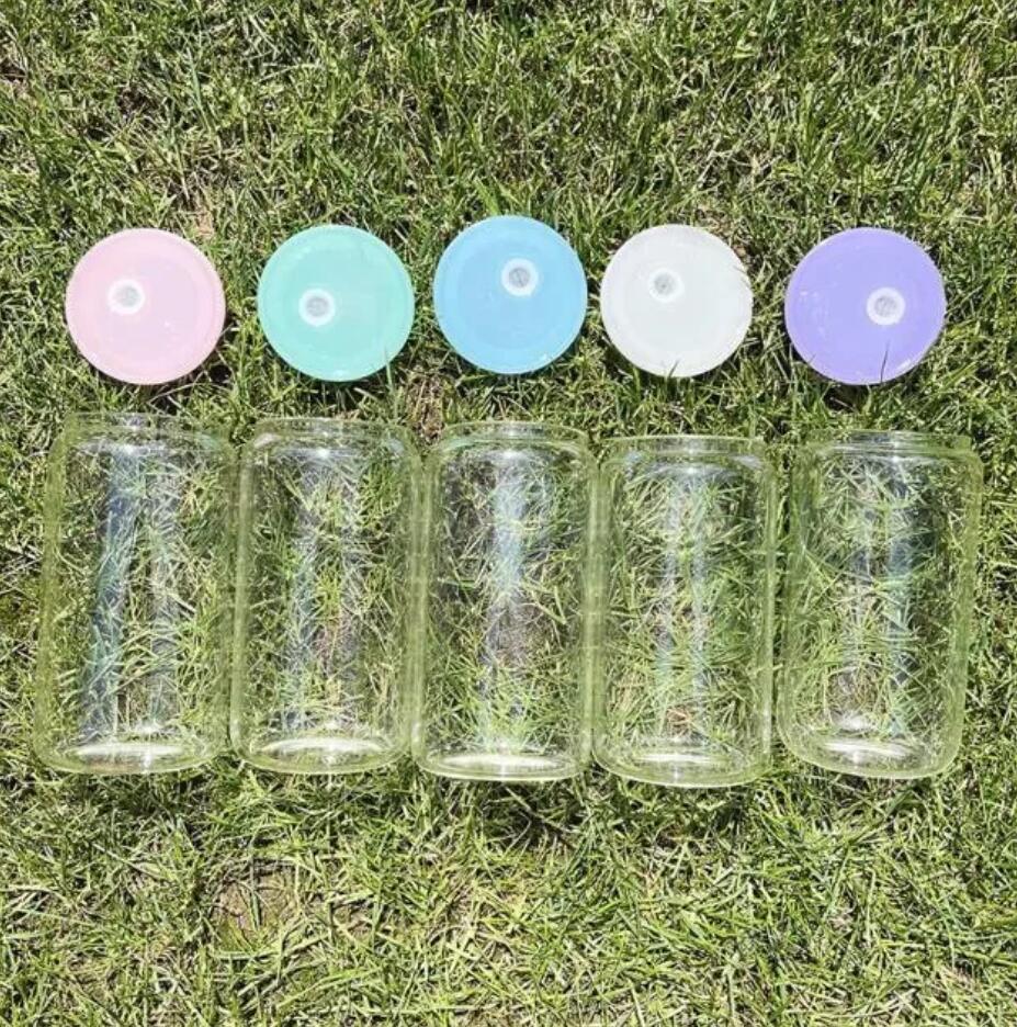Replaced Colored Plastic Lids for 16oz Glass Tumbler Blank Clear Frosted Glass Mason Jar Libby Can Cooler Cola Beer Food Cans 5 Colors GG0714
Replaced Colored Plastic Lids for 16oz Glass Tumbler Blank Clear Frosted Glass Mason Jar Libby Can Cooler Cola Beer Food Cans 5 Colors GG0714