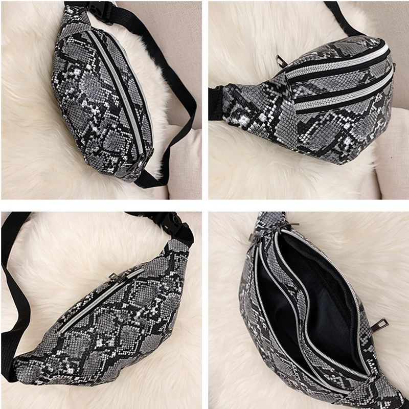 Waist Bags Travel Fashion Bag Womens Snake Pattern PU Leather Fanny Pack Ladies Portable Chest 230713